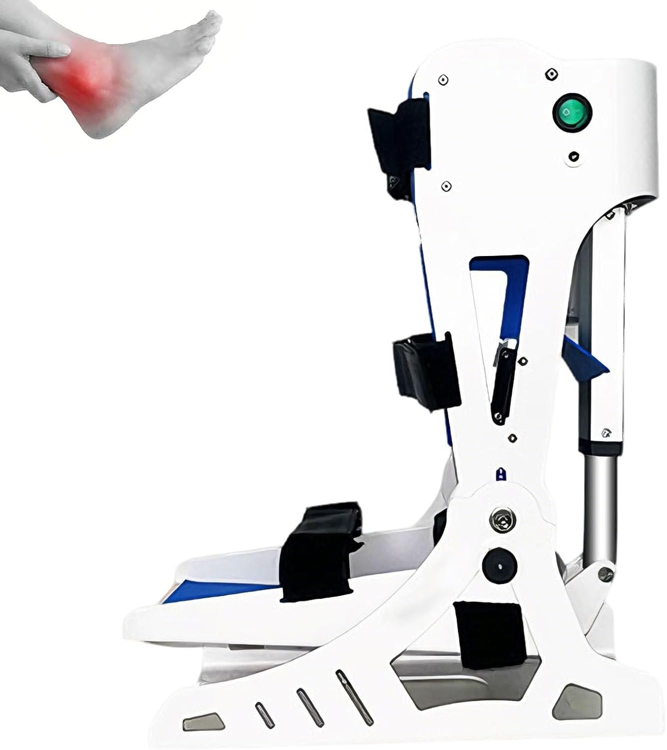 Electric Ankle Rehabilitation Trainer with Remote Control - Adjustable 9-Speed Joint Exerciser for Full Range Motion, Strength & Flexibility Recovery Foot Rehab Machine Post-Surgery