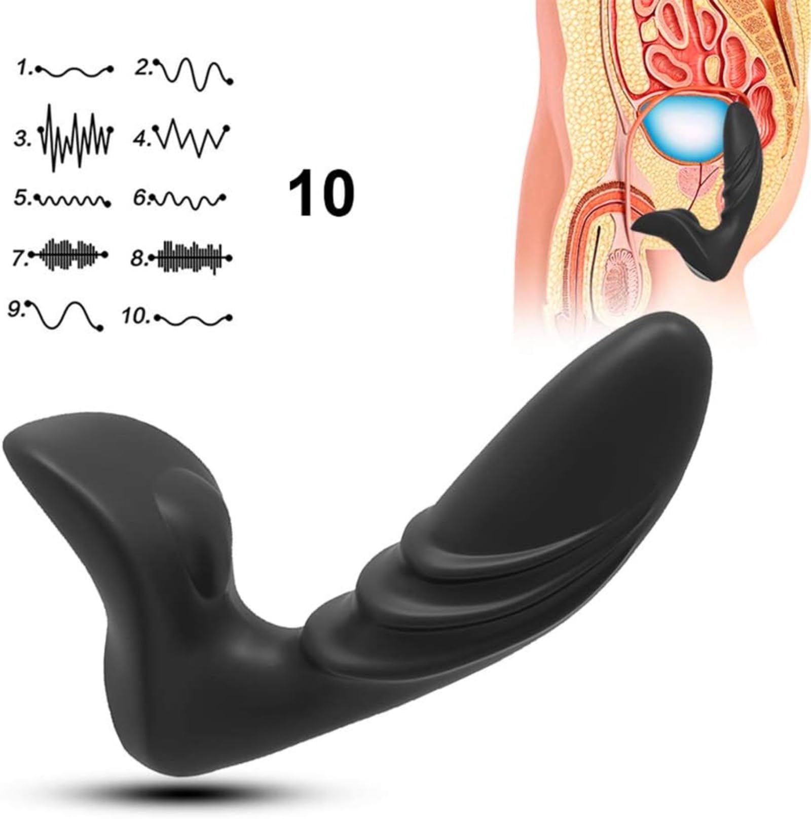 Massaggiatore della Prostata, Spina del Culo Anale Uomini Masturbatore Uomini Wireless Telecomando Massaggiatore della Prostata