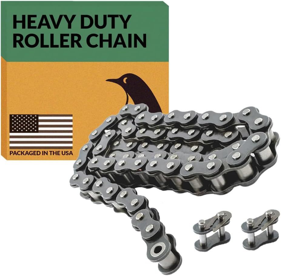 PGN #60 Heavy Duty Roller Chain - 10 Feet + 2 Free Connecting Links - #60H - 159 Links