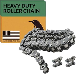 PGN #50 Heavy Duty Roller Chain - 10 Feet + 2 Free Connecting Links - #50H