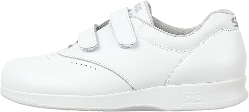 SAS Me Too Adjustable Comfort Shoe White 5 WW - Double Wide (D)