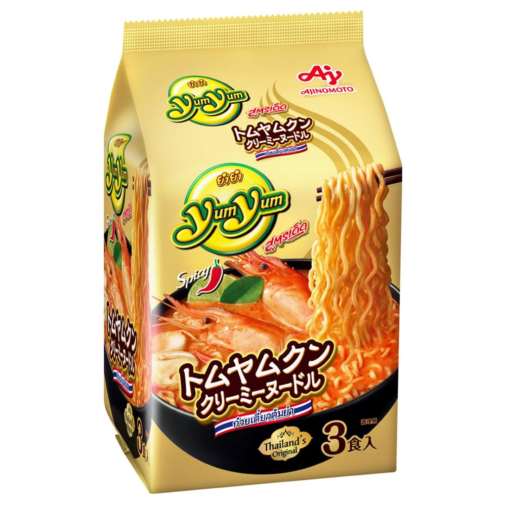 【70%OFF】【600円】 味の素 YumYum トムヤムクンクリーミーヌードル 3食入×3袋 【送料無料】