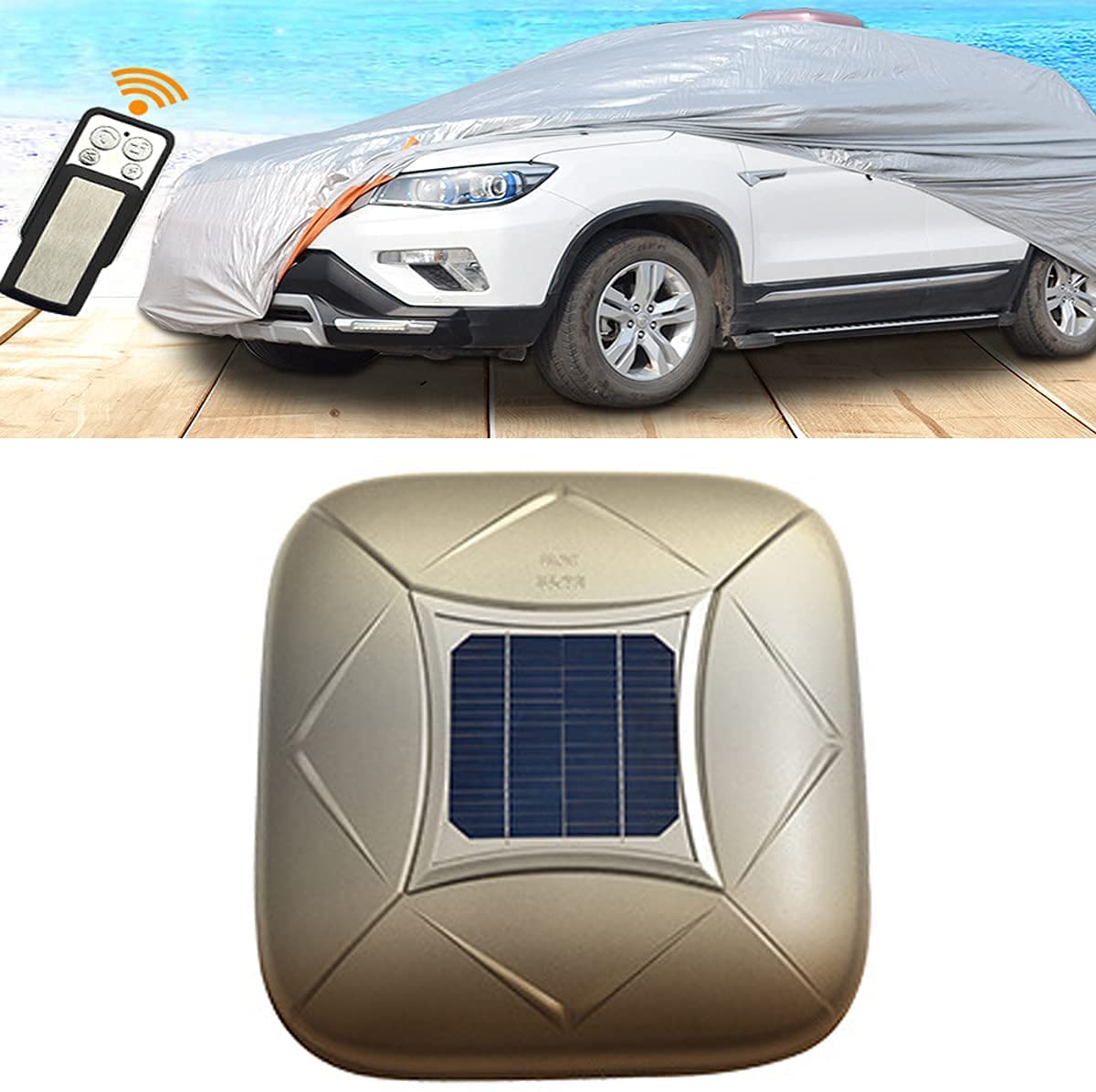 Fully automatic electric car cover system deployed on a parked vehicle