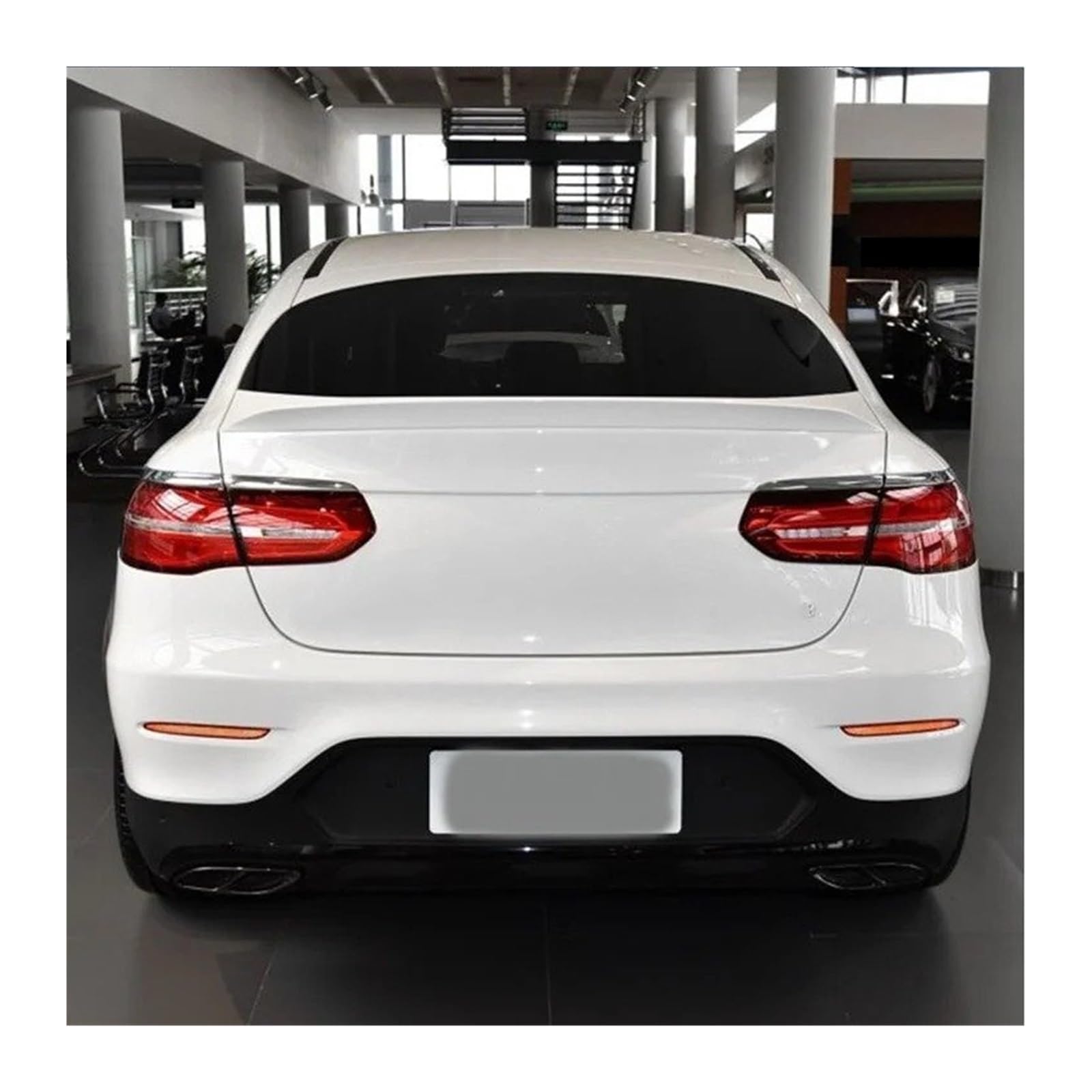 Spoiler Trasero Alerón Trasero Plástico ABS Sin Pintar Coloreado para Benz para GLC Coupé C253 GLC260 300 2016-2021 para AMG Alerón Coche(Blanco)