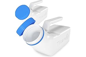 Tilcare Bedside Urinals for Men: 2-Pack Glow in the Dark Spill-Proof Bottles