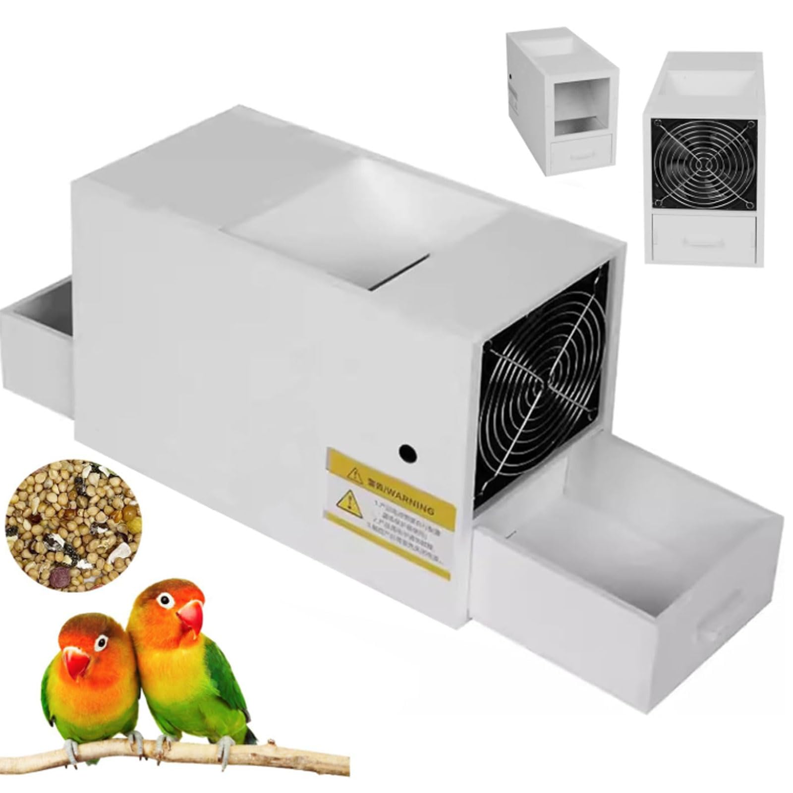 Machine de nettoyage de graines d'oiseaux à double ventilateur et vitesse réglable