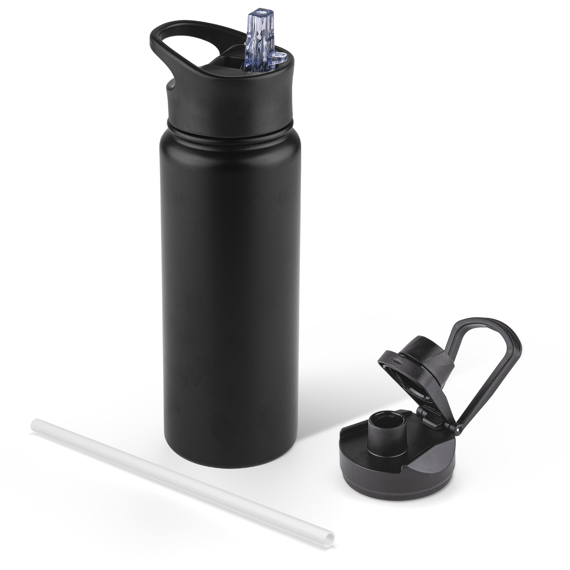 Black with Gold Top Insulated Water Bottle -1000 ml/34 Oz main image 1
