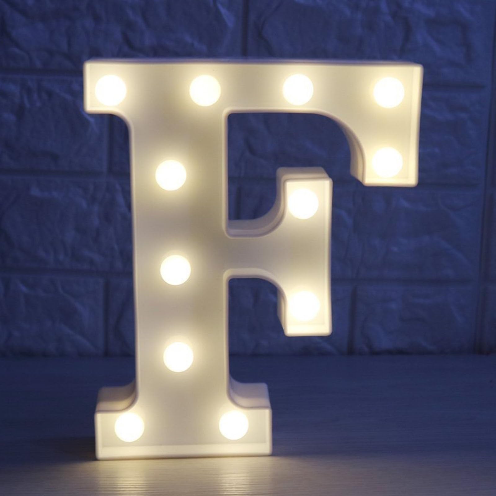 Marquee Letter Lights Sign Warm White LED Light Up Numbers 18th, 30th, 50th Birthday Party for Home Party Wedding Decoration (Color : Letter F, Size : 22.5cm/8.85in)