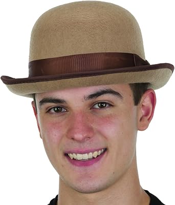 Brown Bowler Top Hat Costume Accessory 