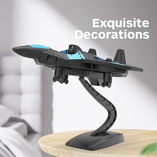 Miniatura 2 de Harrisville Designs RC AirPlane Dron, helicóptero cuadricóptero de avión de control remoto con vuelo automático, giros 3D, 3 modos de velocidad,