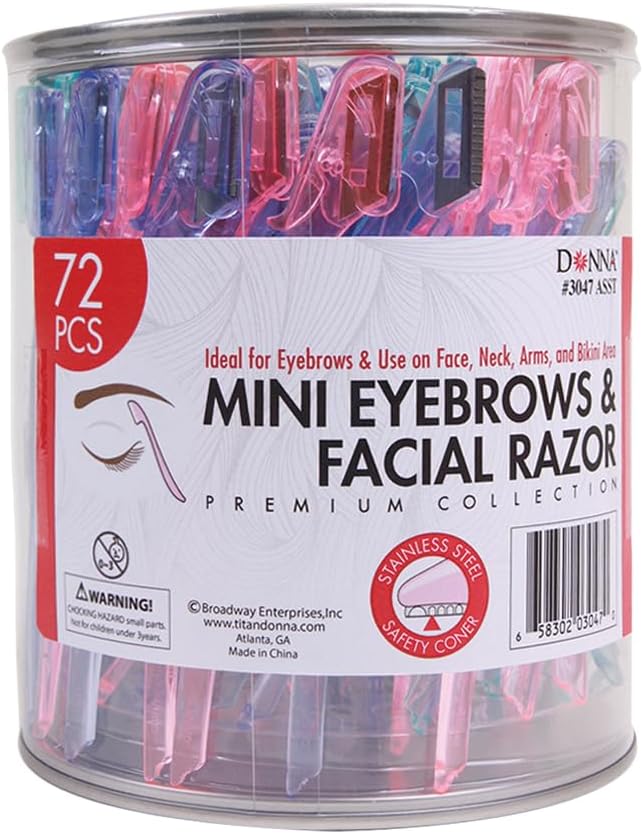 Donna Mini Eyebrows and Facial Razors 72pcs