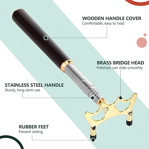 Miniatura 5 de Skylety Pool Cue Snooker Stick Pool Table Accessories Retractable Billiards Cue Rest with Removable Brass Bridge Head