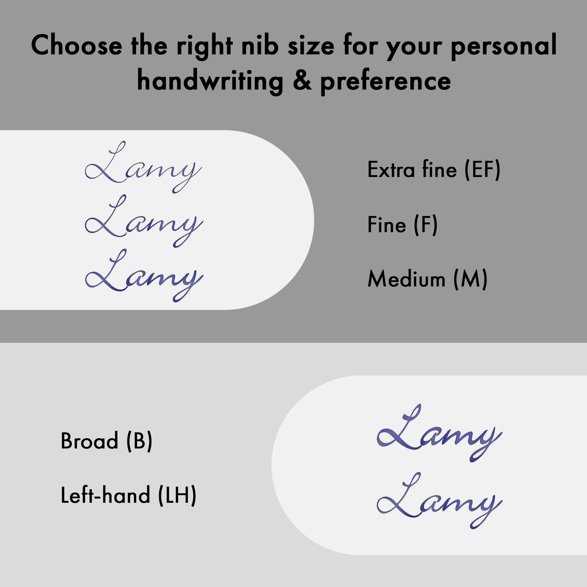 Lamy Stylo plume aion graphite – stylo plume moderne dans un boîtier en alu anodisé, léger et sans soudure – clip en acier inoxydable et plume acier de largeur M – cart. d'encre bleue T10 incl.