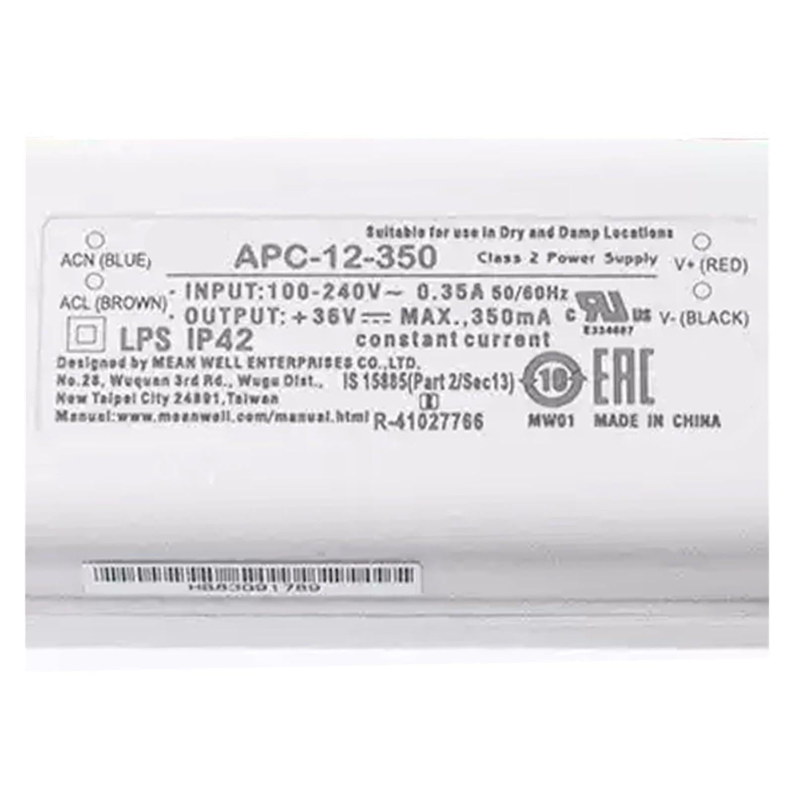 JVDDI LED Driver LED Constant Current Power Supply APC-12 12W 350/700mA Lighting Low Cost Driver(APC-12-350 | 350mA)