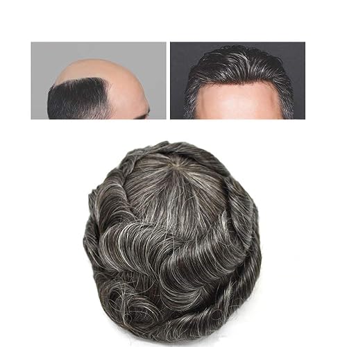 Miniatura 106 de Toupeee for Men Fine Mono Lace Men Toupee Hair Pieces 100% European Human Hair Replacement System for Men Monofilament Men Hair Prosthesis Protesis