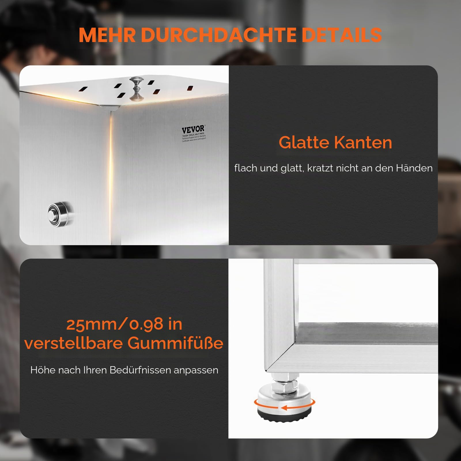 VEVOR manueller Fleischmischer 30 L Fleischverarbeitungsgerät (maximales Mischen von 20,4 kg Fleisch), Fleischmischer aus Edelstahl, Wurstmischer mit Untersetzungsgetriebe, Handmixer für Hackfleisch