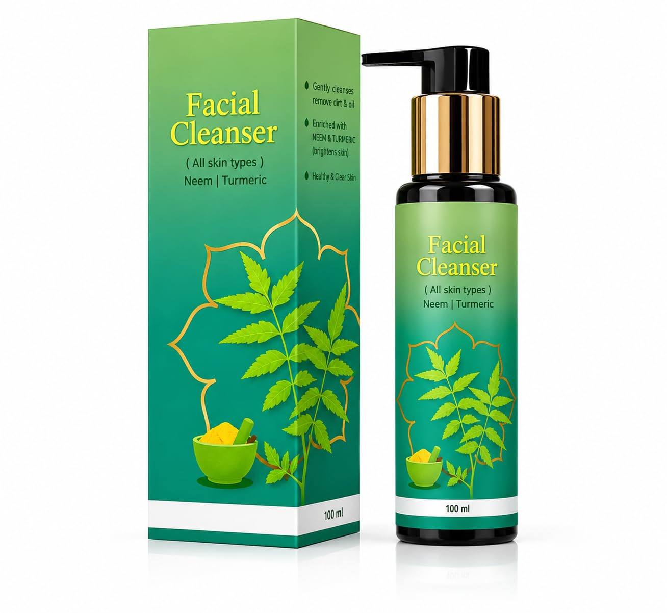 VNZ Vritilife Facial Cleanser with Neem and Turmeric for All Skin Types, 100ml-image-39