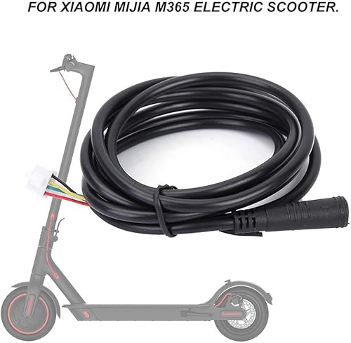 Miniatura 2 de Cable de alimentación de datos de scooter, 4.2 ft 4.17 pies 42 V caucho negro datos cable de alimentación Accesorios para Xiaomi Mijia M365 Scooter