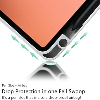 タブレットPCケース 三つ折りスマートタブレットケース IQOO Pad 12.1インチ対応、鉛筆ホルダー付き、透明なバックシェルスリムスタンド、耐衝撃TPUカバー、自動ウェイク/スリープ 保護Black