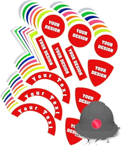 Miniatura 10 de Adhesivo reflectante de alta visibilidad para casco de seguridad personalizable, logotipo de alta visibilidad para casco (mezcla de amarillo)