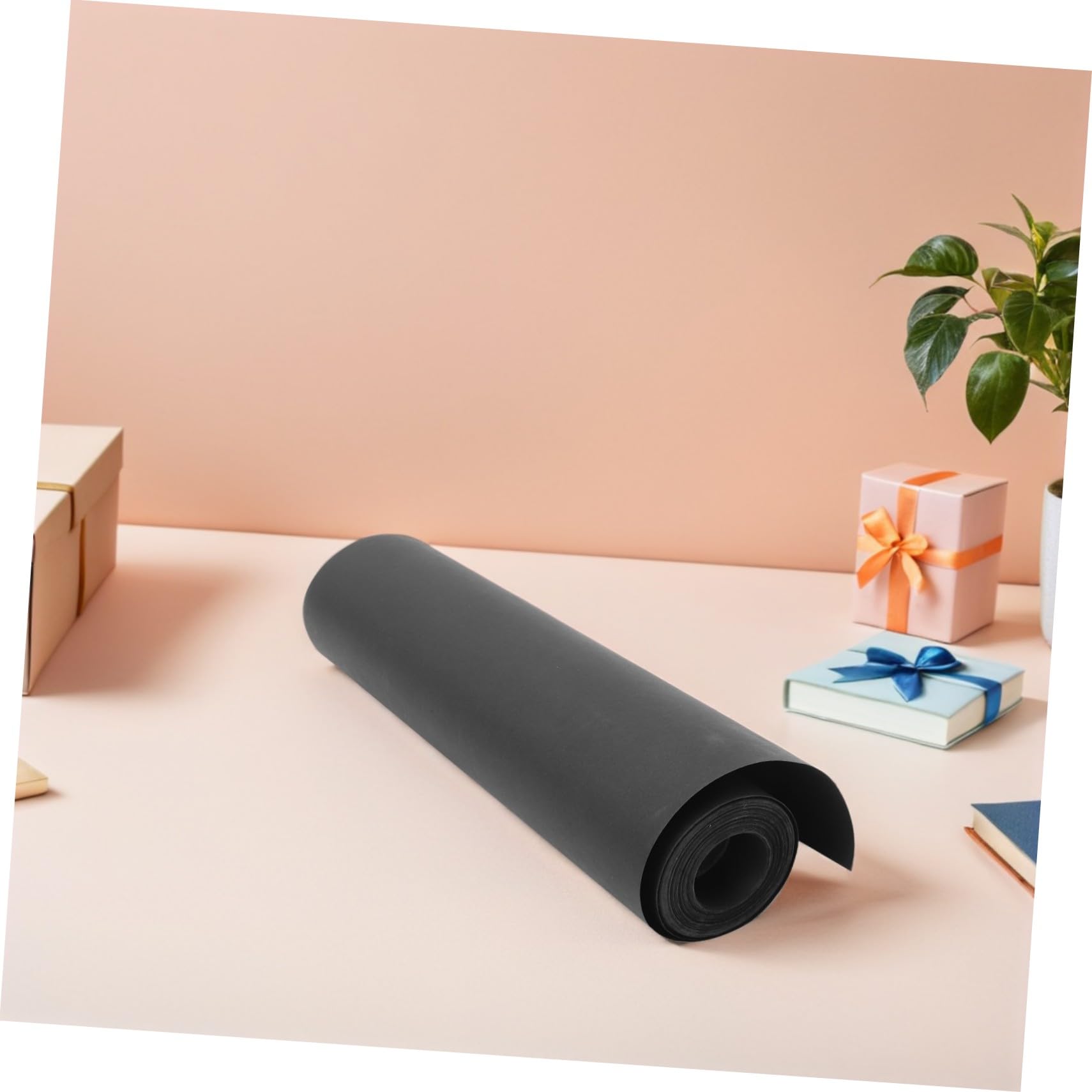OSALADI 30m Carta Kraft Nera per Bouquet di Fiori Imballaggio per Forniture per Fioristi Rotolo di Carta da Regalo per Composizioni Floreali