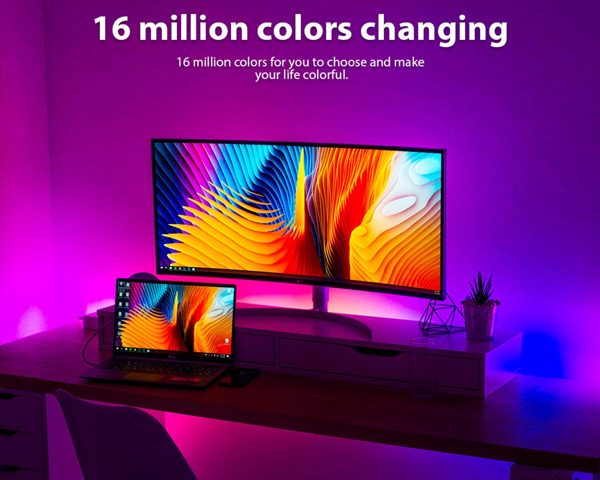 ZigBee RGBCCT Contrôleur Avec 2M Ruban LED Intégré, Contrôle