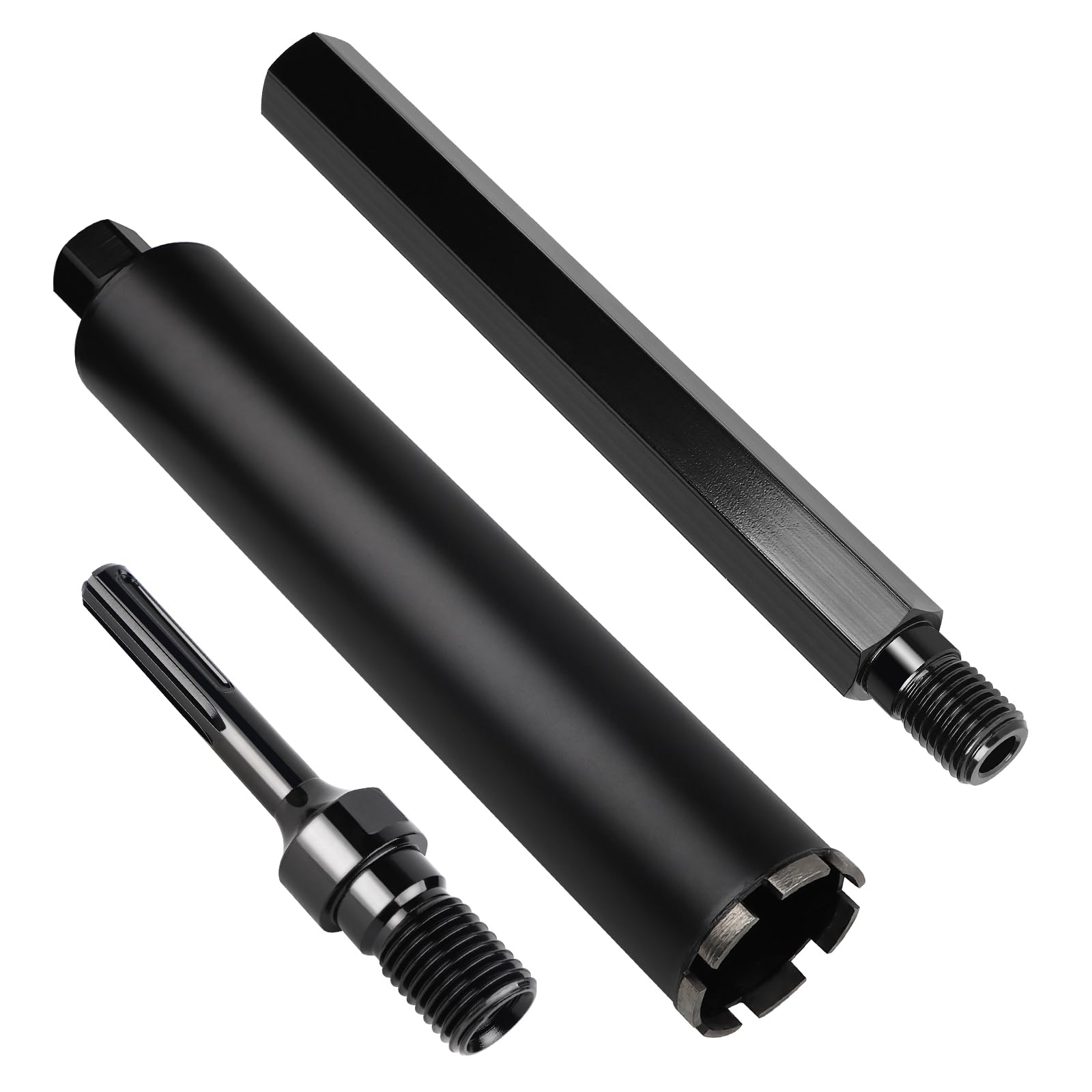 CPROSP 1¼" UNC 110mm Diamentowa korona wiertnicza z 400 mm przedłużeniem wiertła rurowego i adapterem SDS MAX, zestaw wierteł wiertniczych do wiercenia w betonie