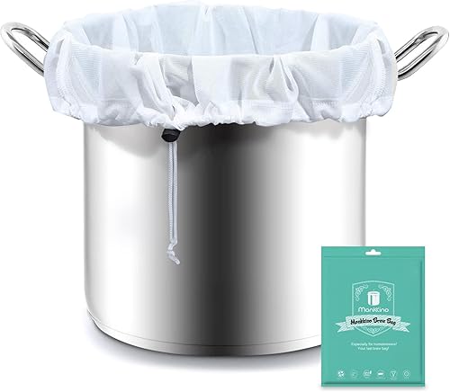 Bolsas de preparación, 2 bolsas de infusión en una bolsa, bolsa de colado de vino reutilizable para elaboración casera, bolsa de malla fina para