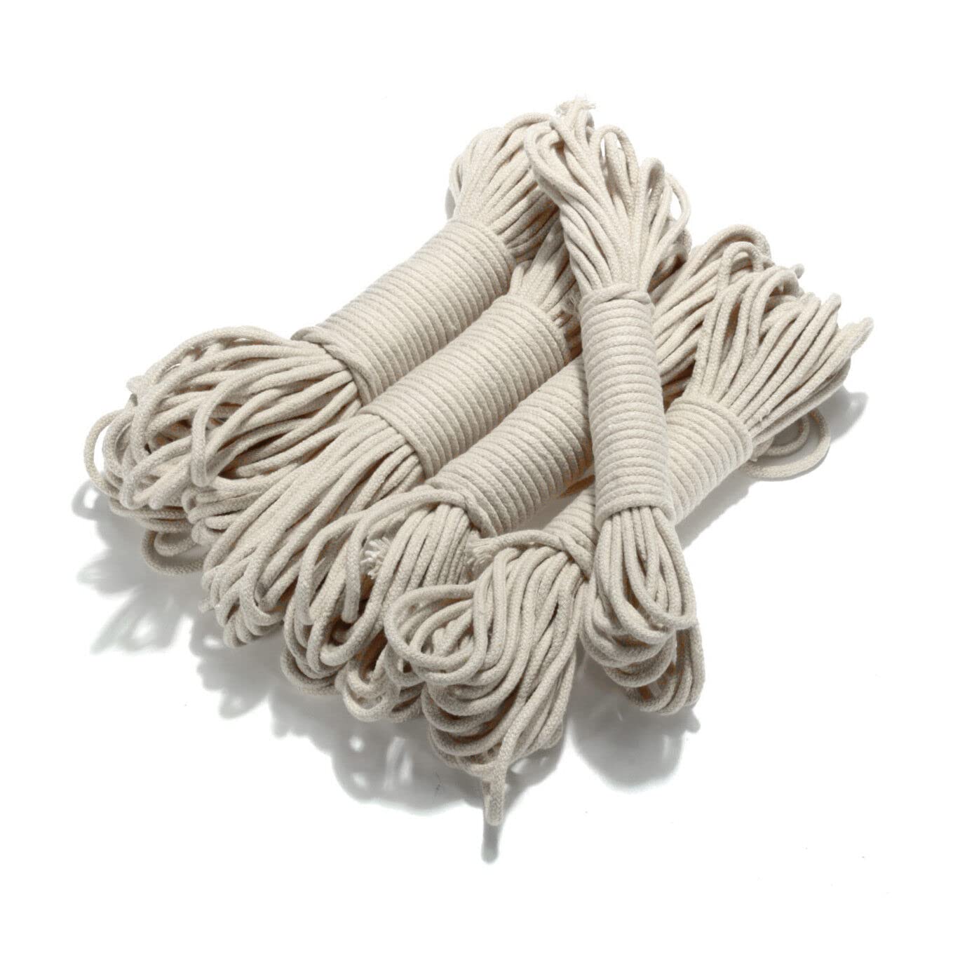 EliteKoopers 50 Meter Traditional Strong Cotton Rope Twine Polley For Washing Clothes Dryer Line (4mm)