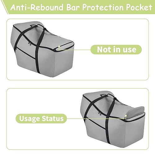 Miniatura 6 de Bolsa de viaje para asiento de automóvil infantil, se adapta a asientos de automóvil infantiles con base de barra antirrebote, bolsa de avión para