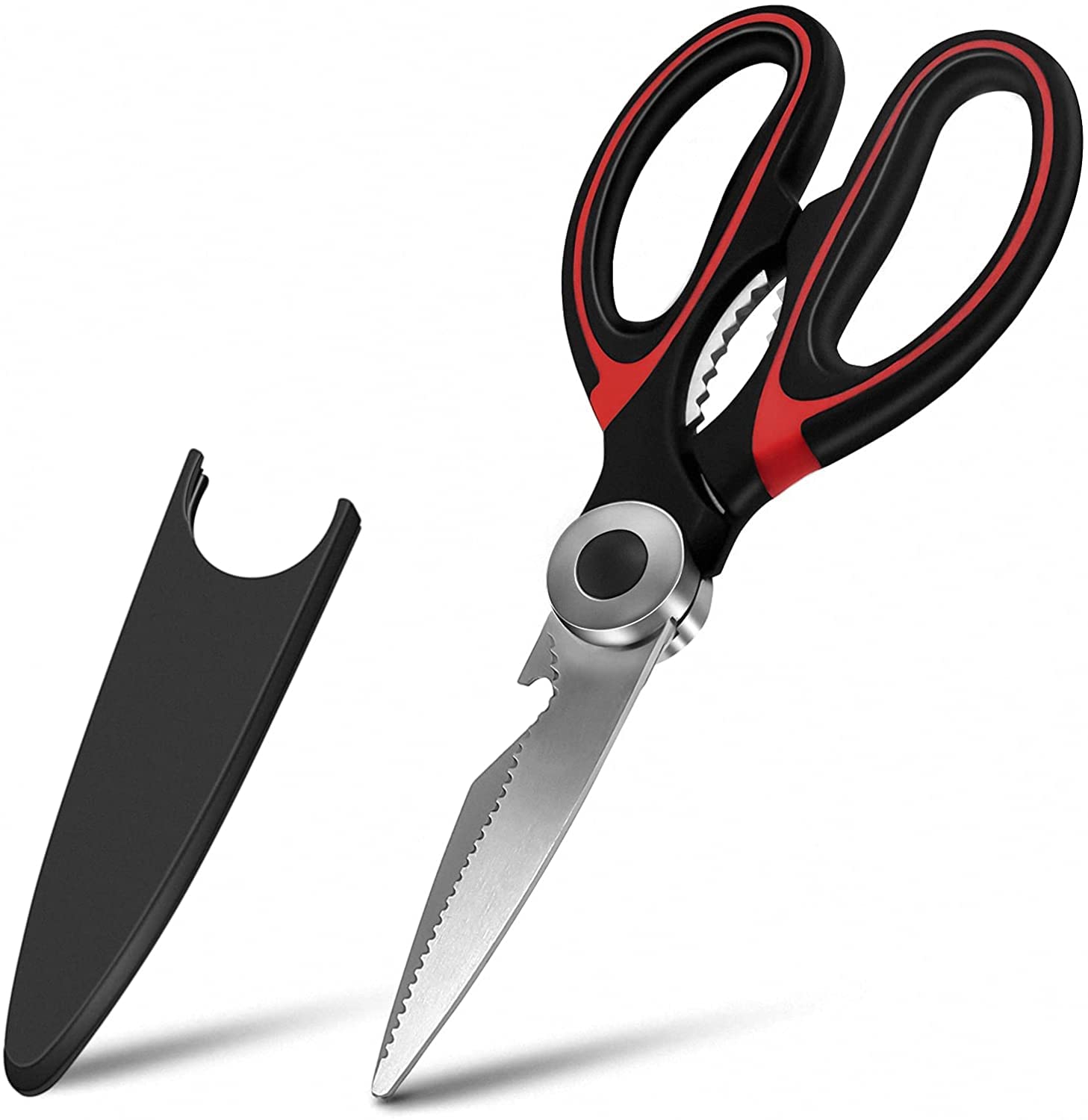 Afflatus Scissors for Kitchen Use Kitchen Scissor Scissors Set Stainless Steel Kitchen Scissors Vegetable Scissor Kitchen Shears Heavy Duty Multi Purpose Functional 6 in 1 Kitchen Tools