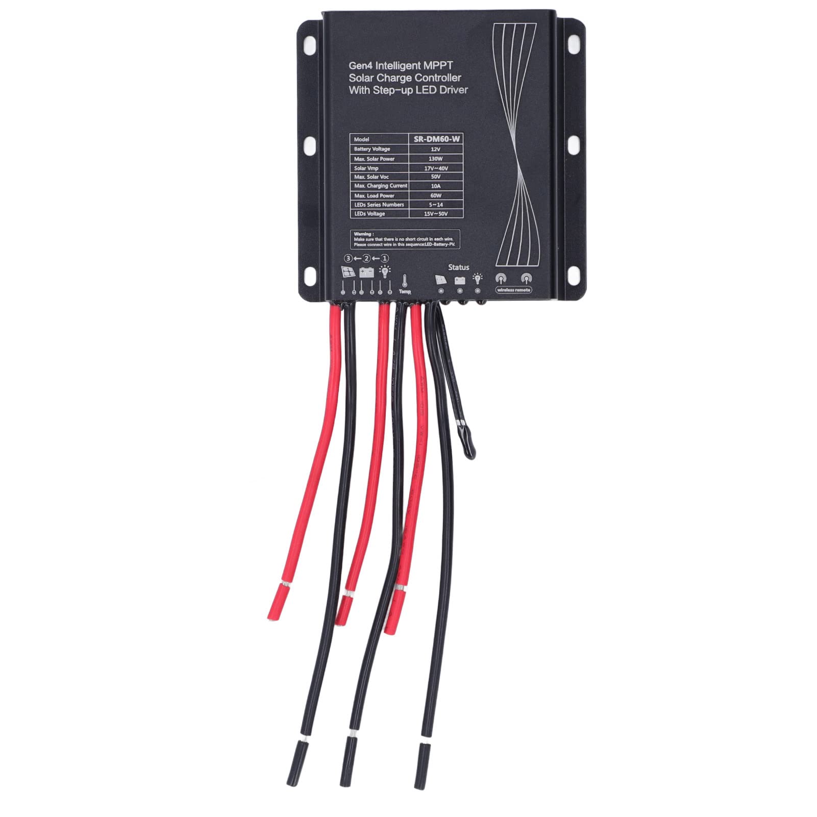 Controlador De Carga Solar MPPT, 20A 12V Auto IP67 Regulador De Batería De Panel Solar A Prueba De Agua Con Controlador De Paso LED Regulador Inteligente De Batería Para Sistema Solar Caravana Barco