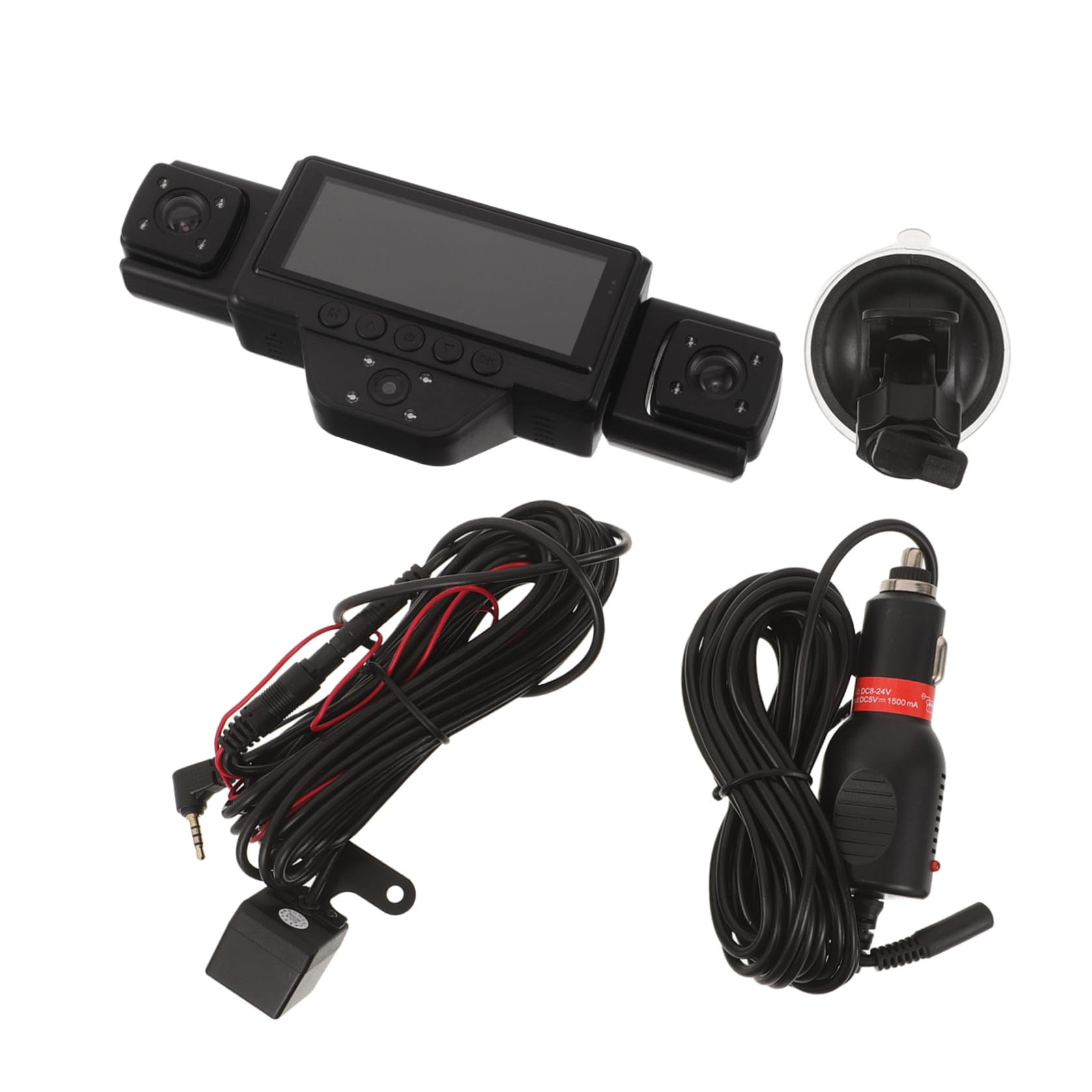 Videoregistratore Auto a Cinque Vie 2k in Abs Nero con Wifi