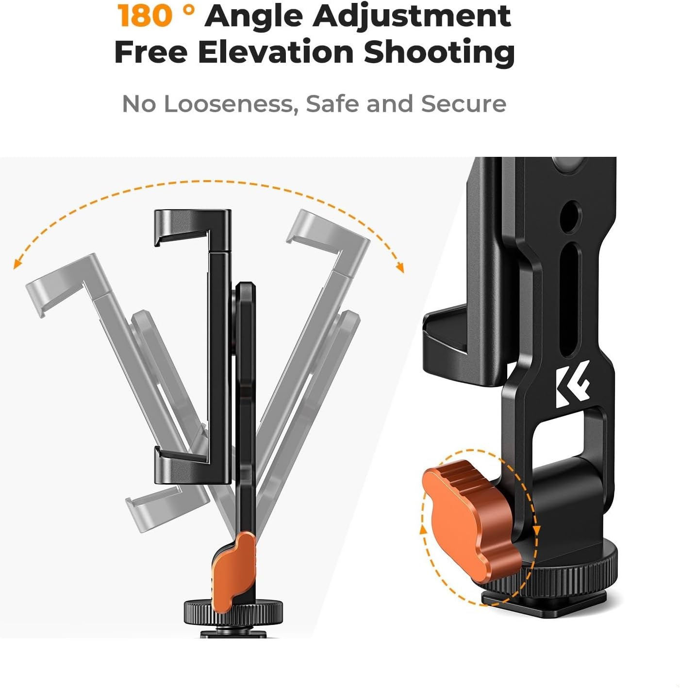 Metal Phone Tripod Mount Universal Smartphone Stand with 2 Cold Shoe Adjustable Cellphone Holder for All