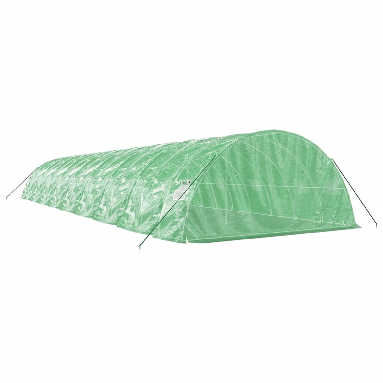 Homgoday Szklarnia ogrodowa, szklarnia ze stalową ramą zieloną 90 m² 18 x 5 x 2,3 m, szklarnia ogrodowa szklarnia ogród warzywny szklarnia balkonowa szklarnia do ogrodu szklarnia