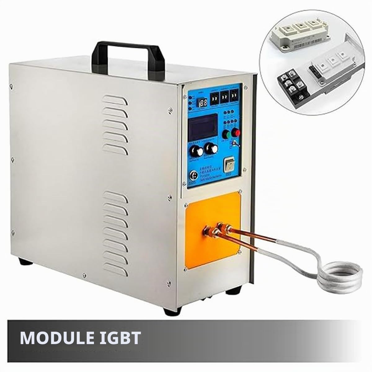 15KW 30-80 KHz Machine de Chauffage par Induction à Haute fréquence Équipement de trempe et de Refroidissement de Tubes en cuivre Brasage et recuit Traitement Thermique
