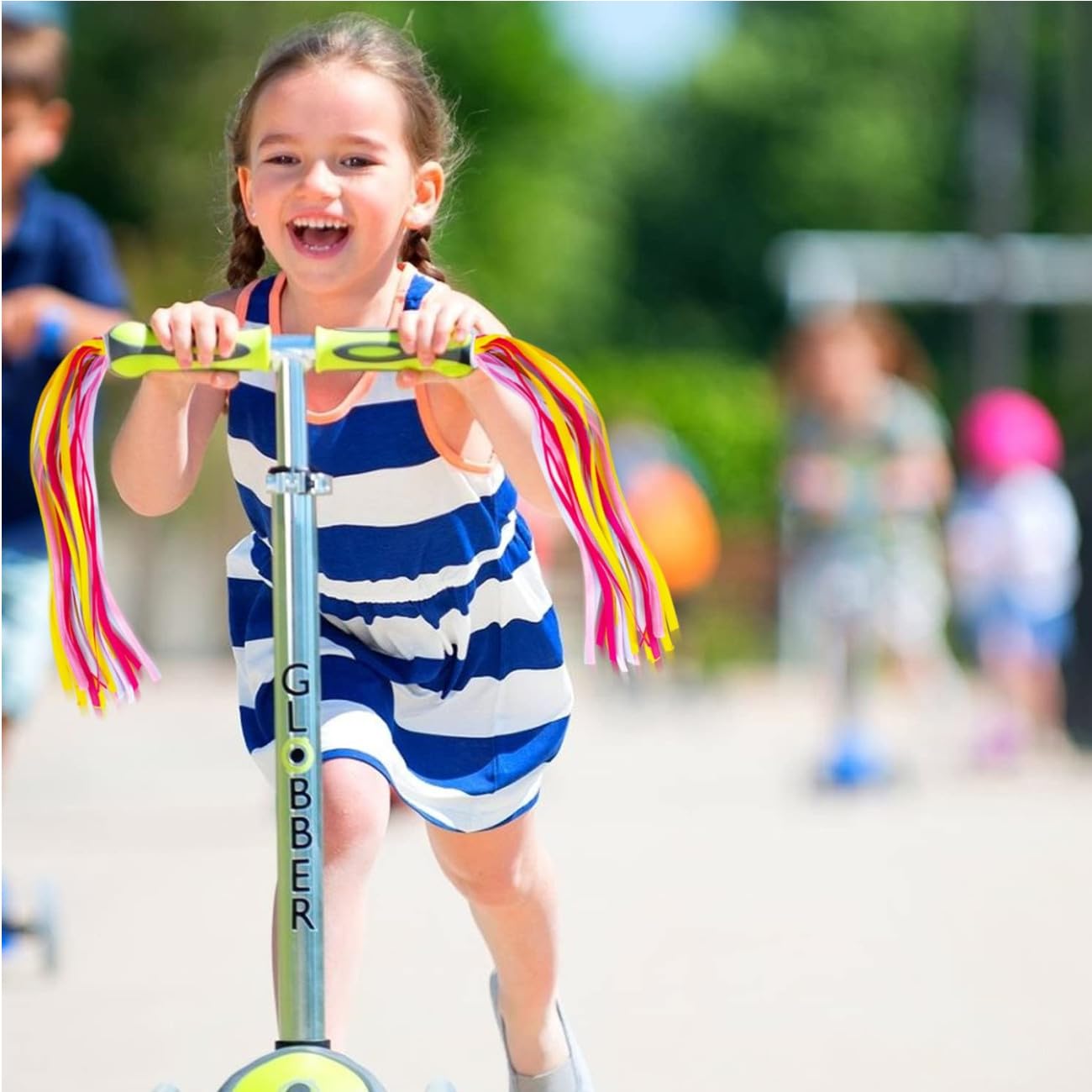 ZHAOYCSH Guidon Streamers Enfant - 1 Paire De Rubans Colorés à Franges