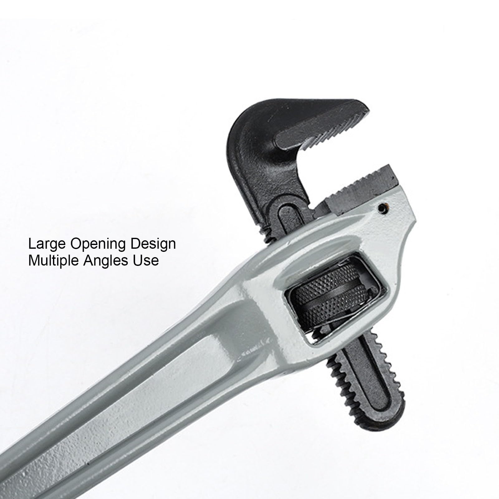 Adjustable Offset Pipe Wrench Lightweight Cr Mo Steel, I beam Handle Construction, Maximum Torsion, Gripping Force, Fine Processing Teeth, Efficient Spring Loading, Handymen, (14