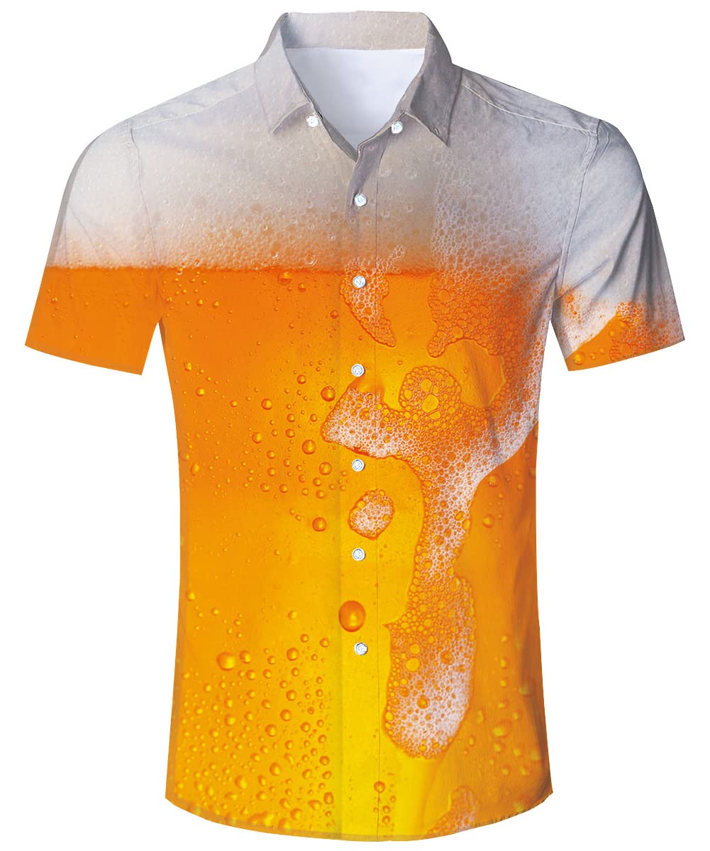 TUONROAD Hawaiihemd Herren 3D Funky Shirt Hemd Herren Kurzarm Button Down Freizeithemden Hawaii Hemd Männer M-XXL