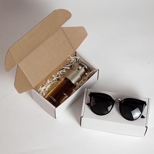 Miniatura 4 de Paquete de 50 cajas de envío pequeñas de 6.5 x 3.2 x 2.2 pulgadas, cajas de cartón corrugado blanco, caja de embalaje de correo móvil