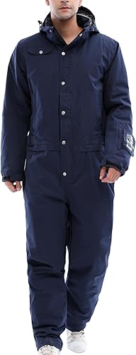 WANLISS Traje de esquí de una pieza para hombre, monos coloridos, trajes de nieve para snowboard, invierno, al aire libre, impermeable, para