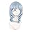 MapofBeauty 14 Inch/35 cm Short Cosplay Wolf Tail Synthetic Side Bangs Party Wig (Gray-Blue)