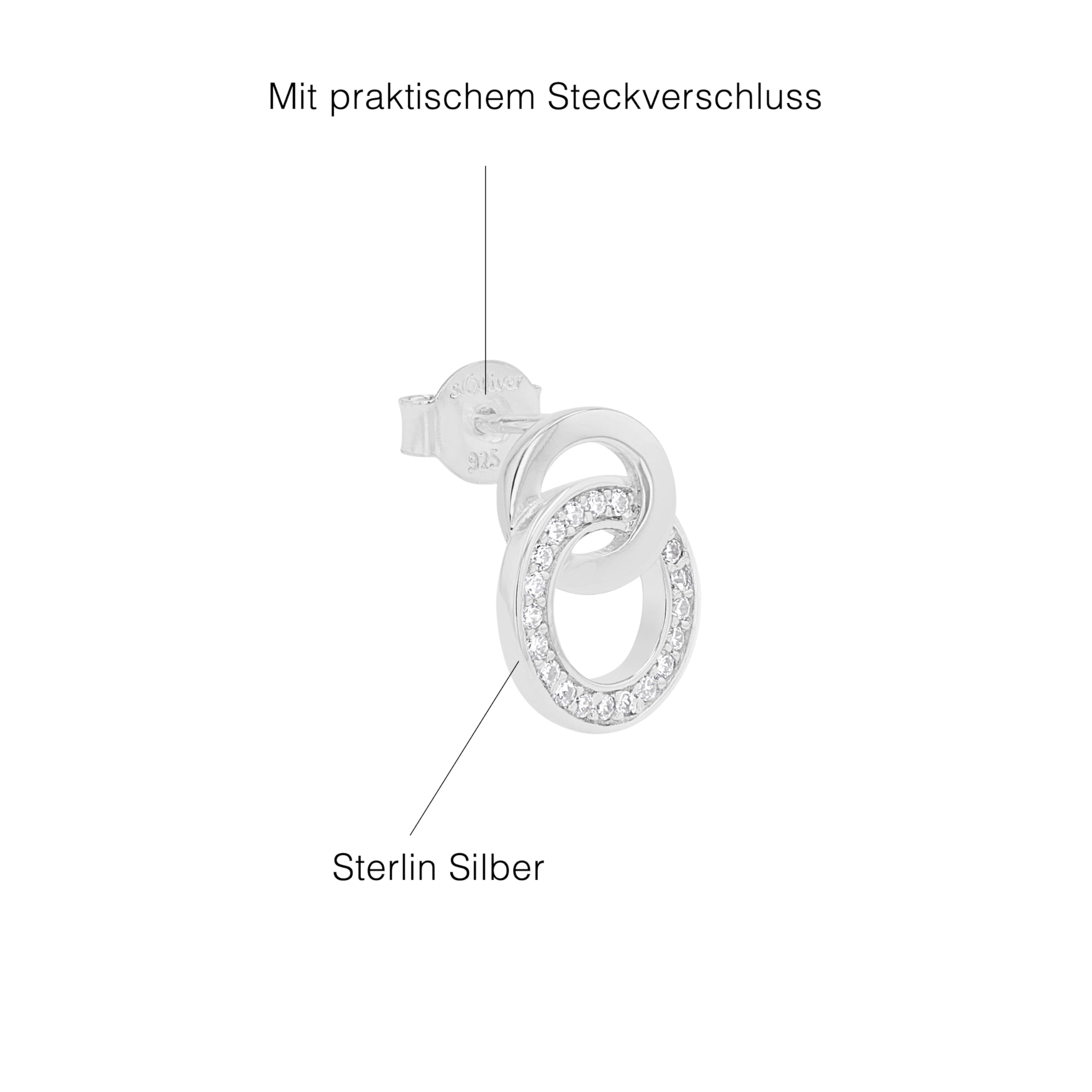 s.Oliver Damen Ohrhänger, 925er Sterling Silber rhodiniert – Ansicht 4