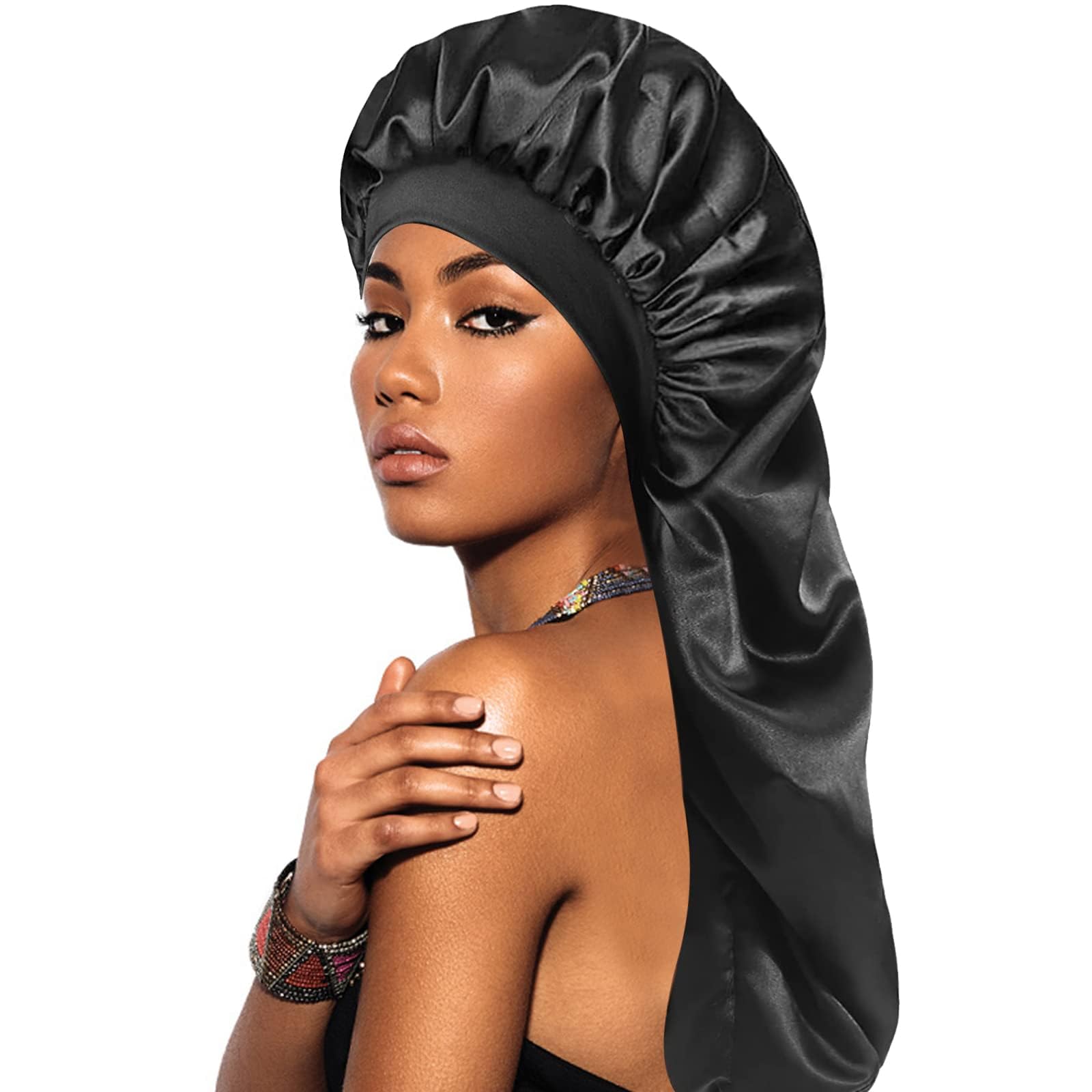 IN-IMAGINE Black Hair for Sleeping, Ideal for Protecting Braids, Curls, and Long Hair Overnight-image-7