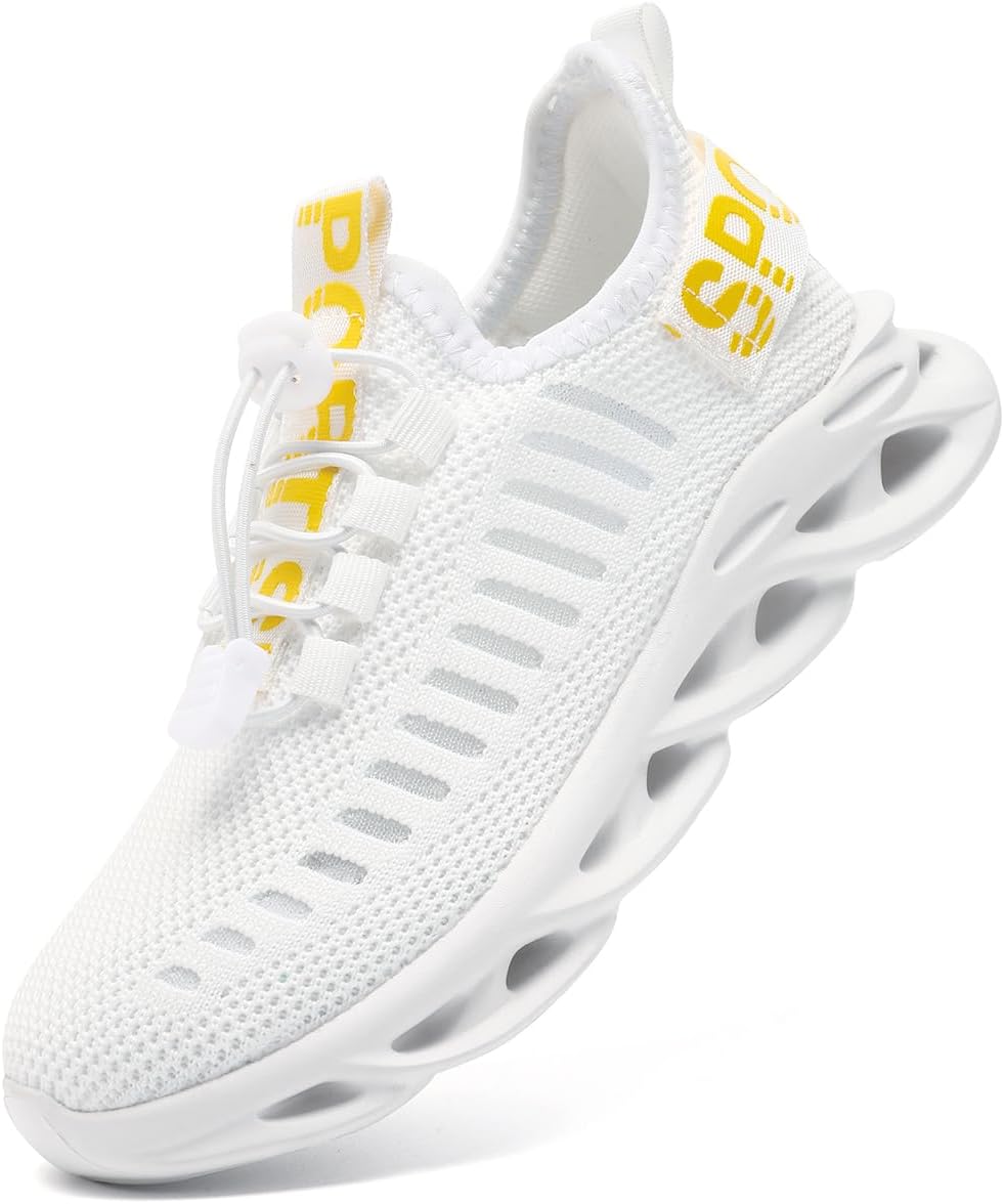 EGMPDA Boys Running Walking Shoes Non Slip Lightweight Tennis Kids Sneakers