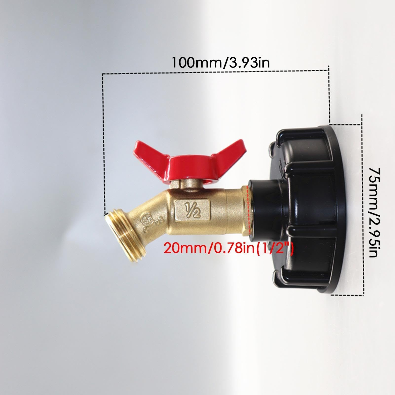 Szczelny adapter typu tote na ramię, mosiężna złączka do zbiorników na wodę 1000 l, trwałe złącze węża, akcesoria do przemysłowego złącza zbiornika, zamiennik adaptera do kranu ogrodowego