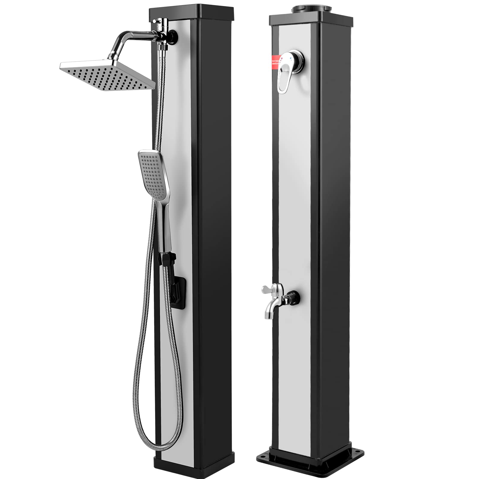 Buy VEVOR Solar Heated Shower, 10.6Gal Outdoor Solar Shower, 7FT Pool