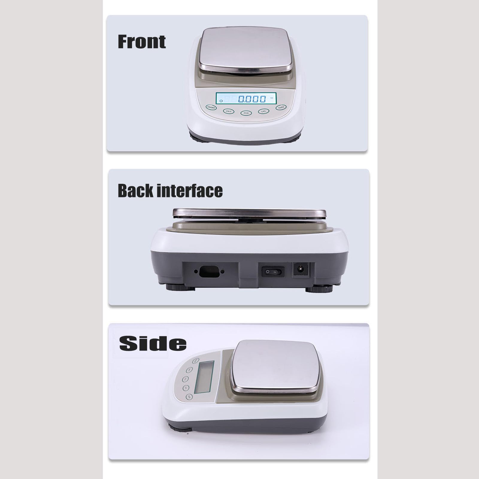 Bilancia elettronica, bilancia analitica di precisione da laboratorio, precisione 0,01 G digitale elettronica, utilizzata per la pesatura di esperimenti chimici minerali,5000g/0.01g