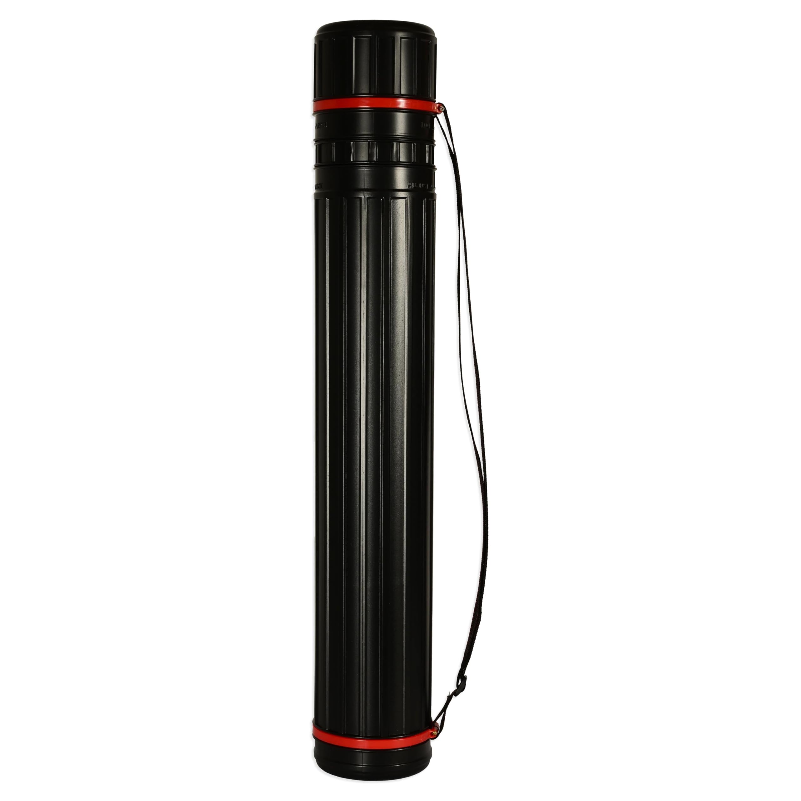 ARTMATE Extendable Draft Tube, Size 77.5cm Extend up to 132cm, Diameter 12.5cm, Easy to Carry with Handle and Strap, Telescoping Portable Storage Tube with Cap, Black Color-JIGNAM978BK