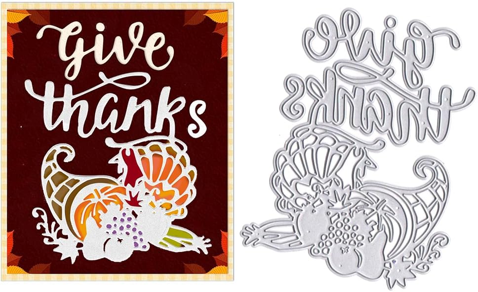 Hying Fall Leaves Cutting Dies for Card Making, Autumn Maple Leaf Die Cuts Thanksgiving Leaves Dies Stencils Embossing Template for Craft Scrapbooking DIY Photo Album Decorations